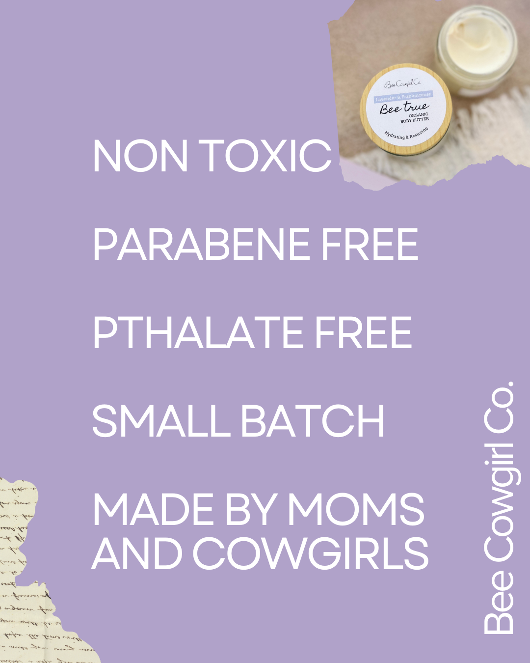Bee True - Organic Body Butter - Lavender & Frankincense